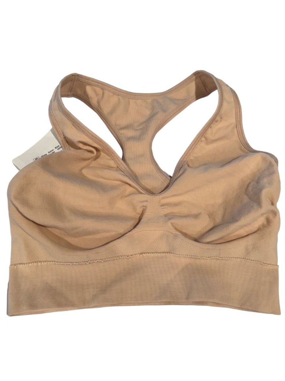 Fruit Of The Loom Comfort Flex Fit Wireless Sports Bra M DHHB39 Soft Taupe NWT - Picture 8 of 9